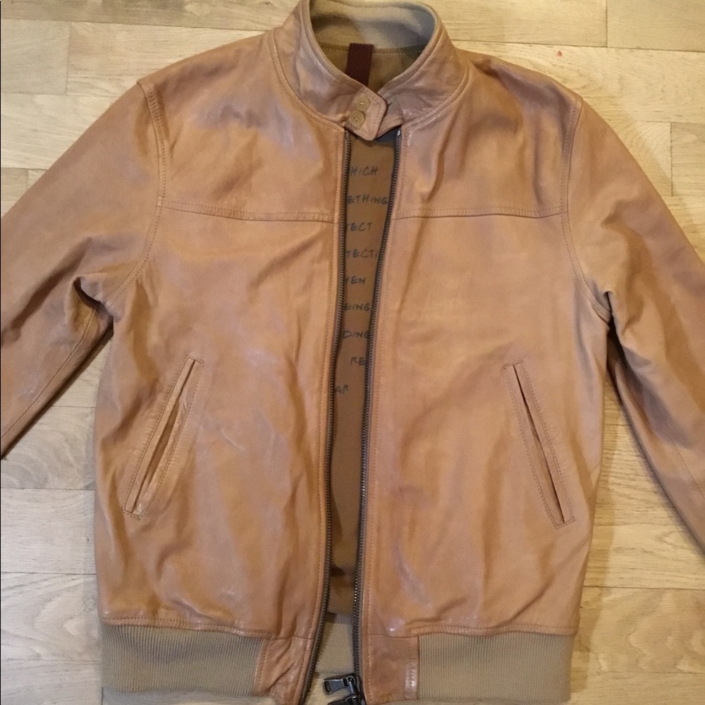 Orciani Cover Leather Bomber Jacket